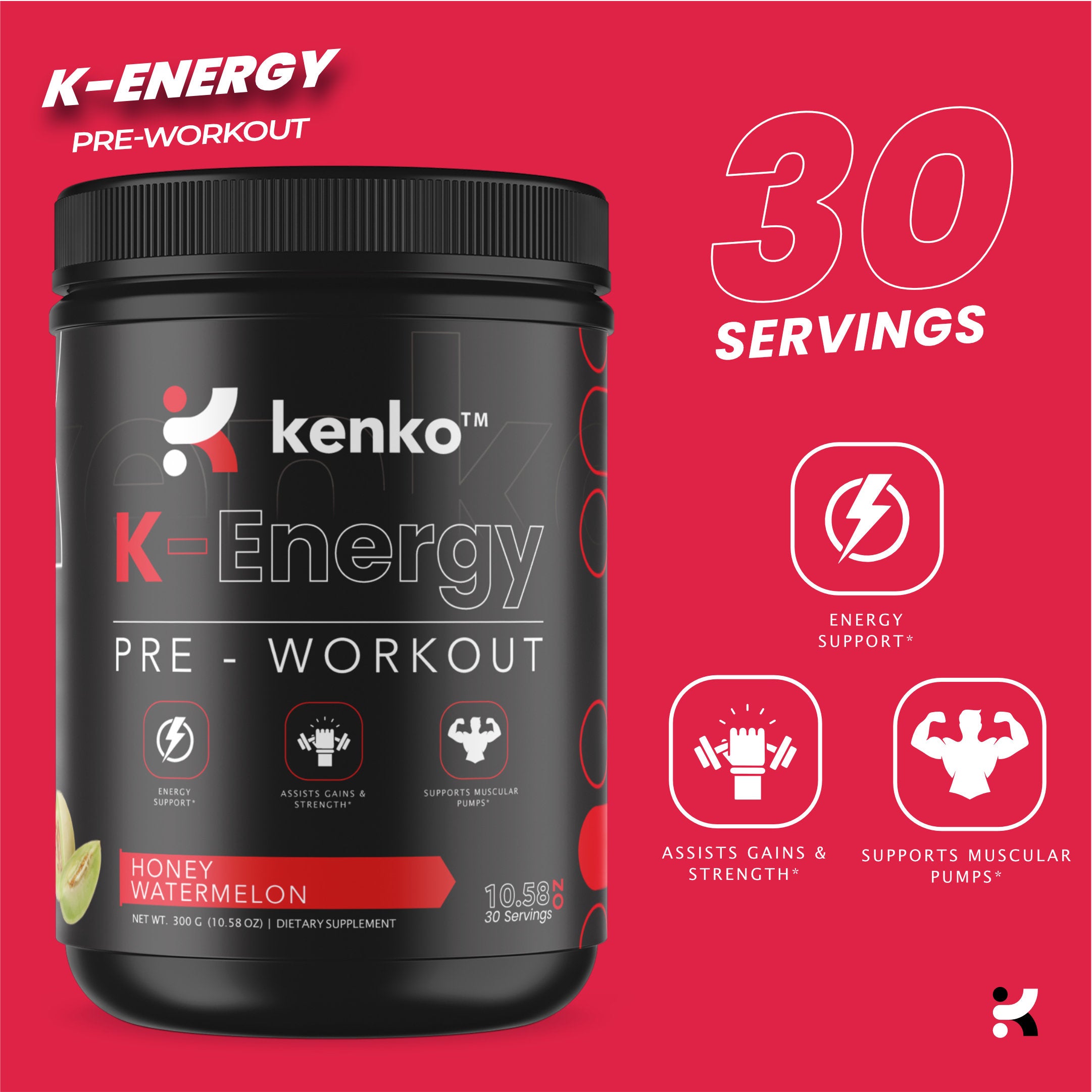 K-Energy - HoneyDew Watermelon